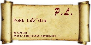 Pokk Lídia névjegykártya